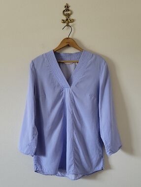 Soft Surroundings Light Periwinkle Blue Tencel‎ Maelle Tunic Size Small